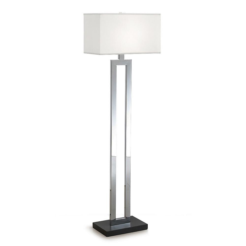 Artiva Geometric 60 In Chrome Black Contrast Floor Lamp A308103fc Black Contrast Floor Lamp