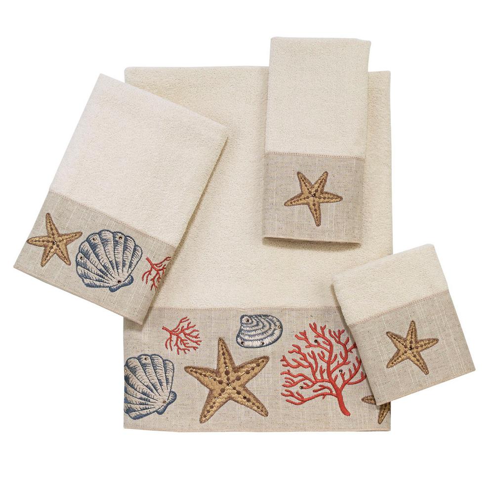 Avanti Linens Arabesque   Embellished 4-Piece Decorative Towel Set Brick 01290S