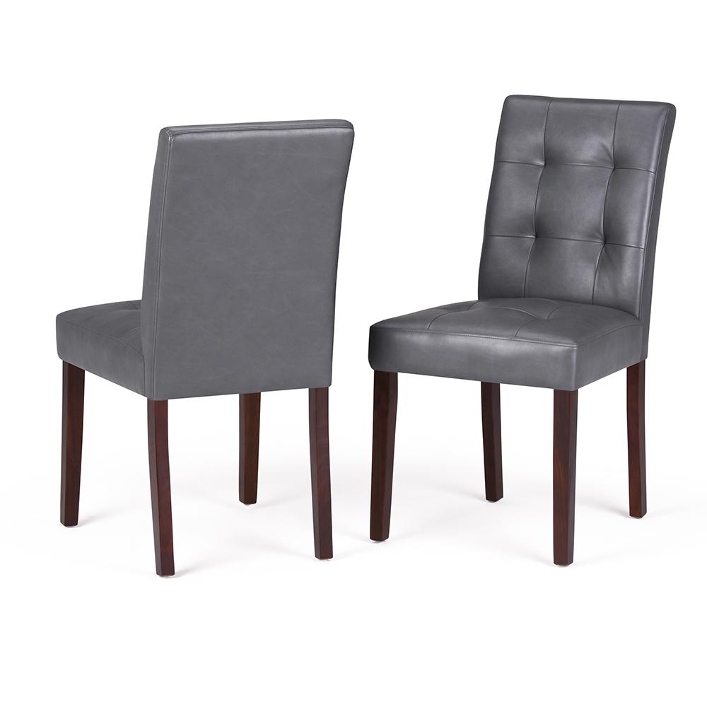 Simpli Home Andover Stone Grey Dining Chair (Set of 2)AXCDCHR004G