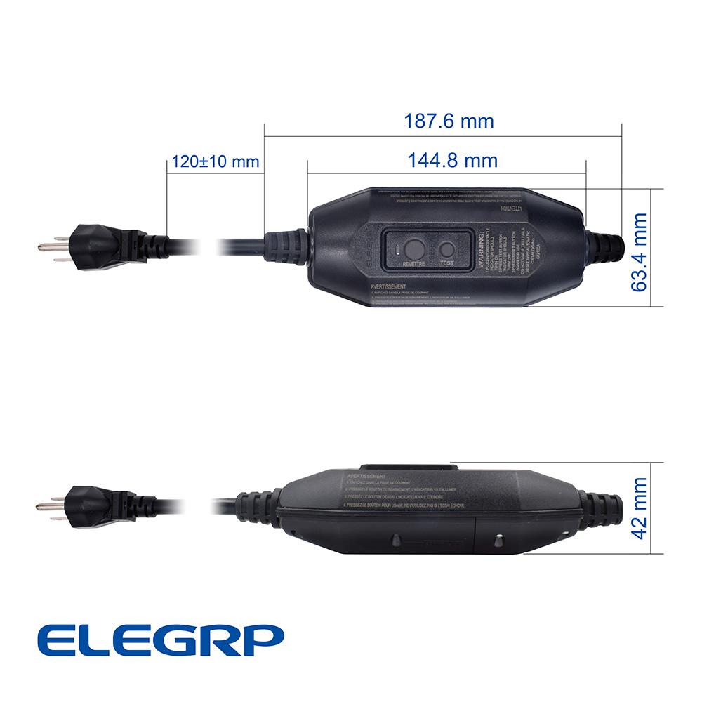 ELEGRP G1215PA2 Auto Reset GFCI Replacement Plug Assembly 15 Amp 2 Wires NEMA 1