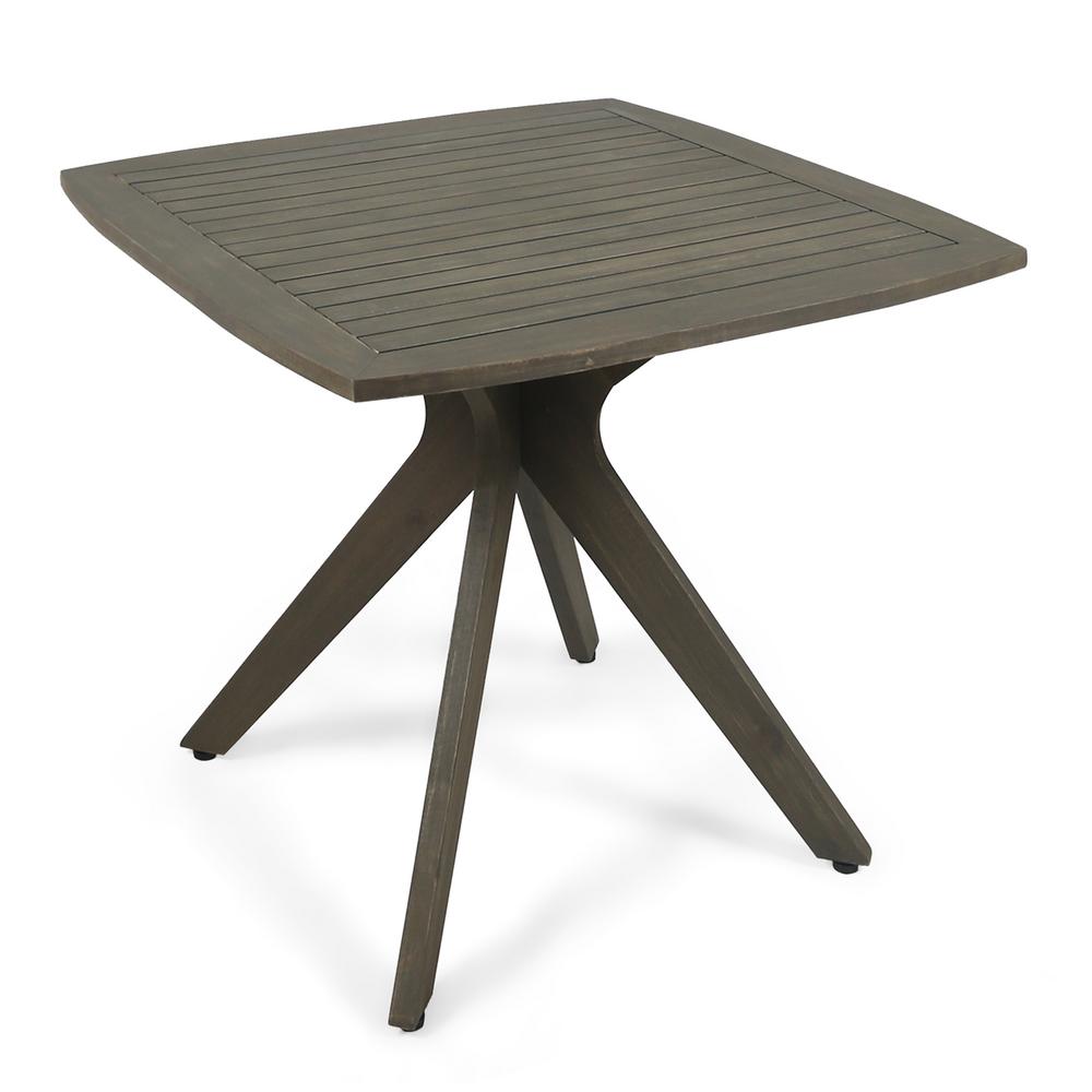 Le House Stamford Gray Square Wood Outdoor Dining Table With X Stamford Gray Square Wood Outdoor Dining Table With X Base