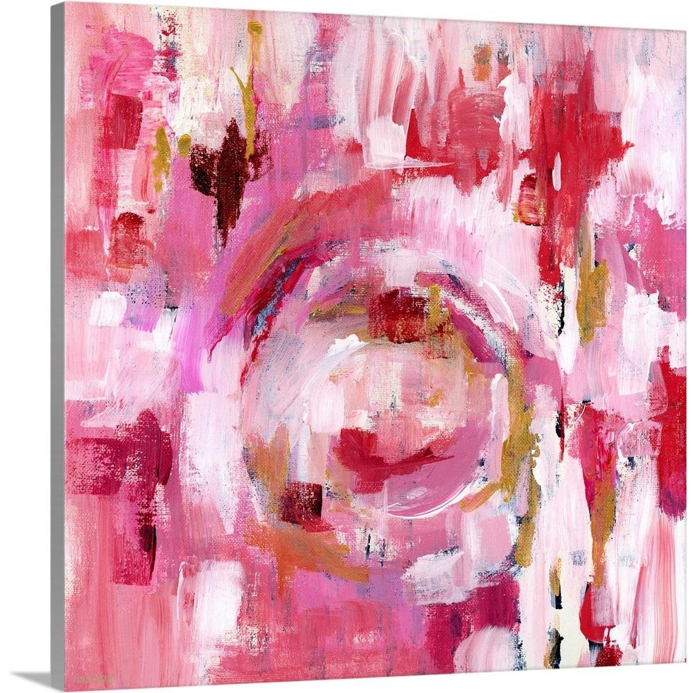 Greatbigcanvas Abstract Dream Pink Gold Ii By Pamela J Wingard Canvas Wall Art 2485160 24 36x36 The Home Depot