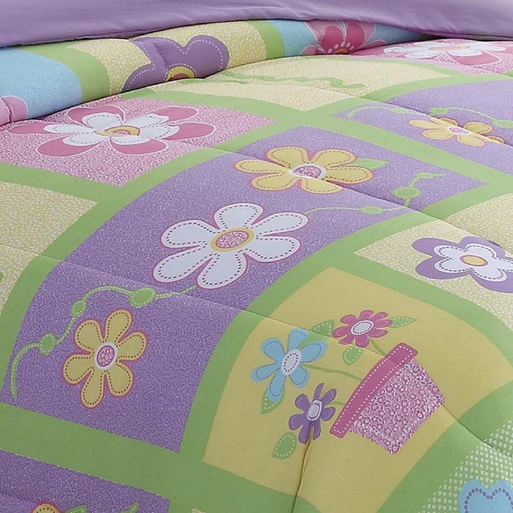 My World Sweet 2 Piece Yellow Floral Twin Comforter Set Cs8999tw
