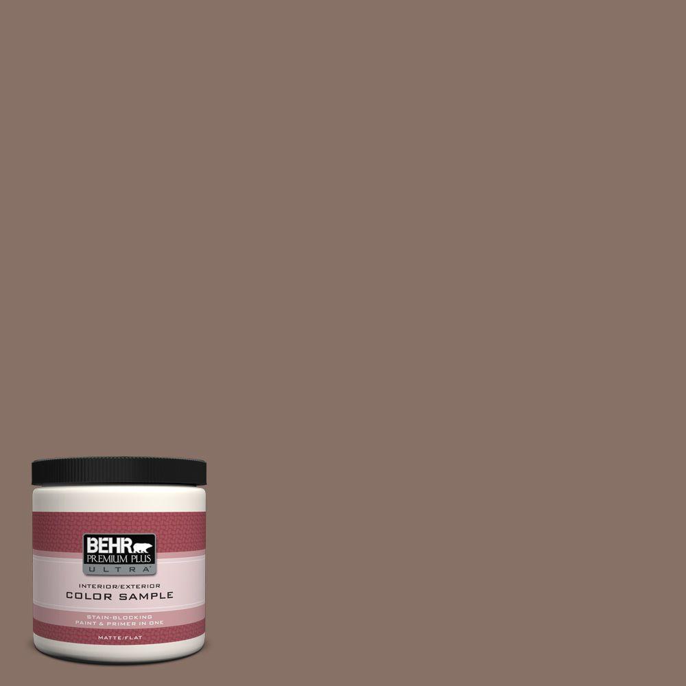Behr Premium Plus Ultra 8 Oz 770b 6 Oakwood Brown Matte Interior 770b 6 Oakwood Brown Matte Interior Exterior Paint And Primer In One Sample