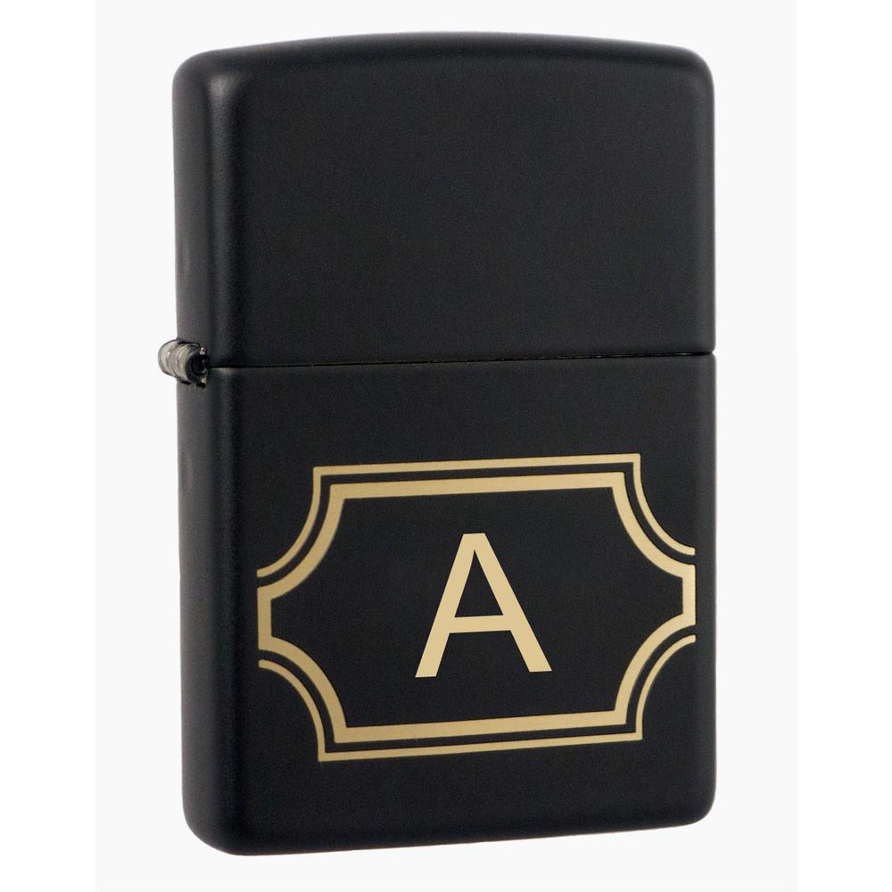 Visol Black Matte Zippo Lighter Initial Letter "A"Zippo218 The Home
