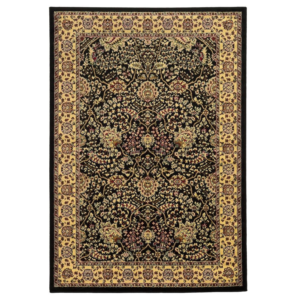 Linon Home Decor Elegance Zeigler Black 5 Ft X 7 Area Rug