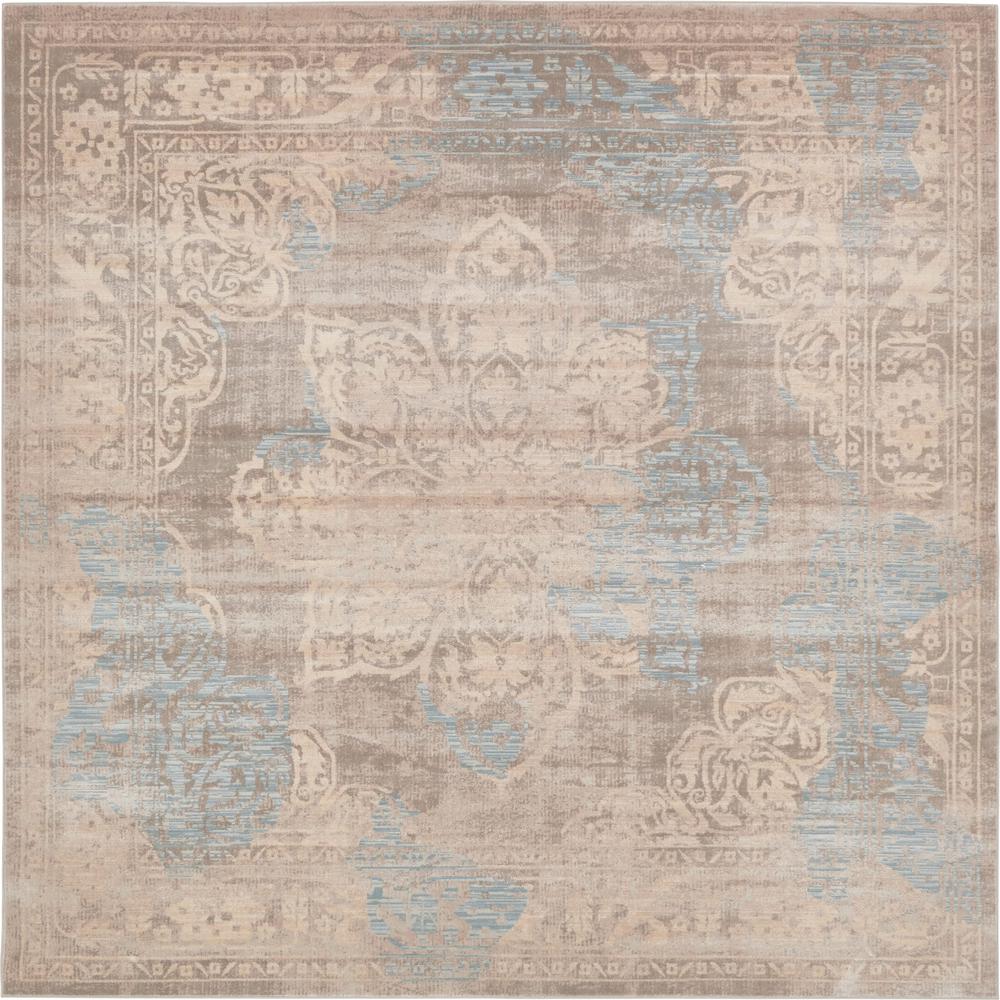 Unique Loom Kensington Dark Gray 8 Ft X Square Rug 3132619 Unique Loom Kensington Dark Gray 8 Ft X Square Rug