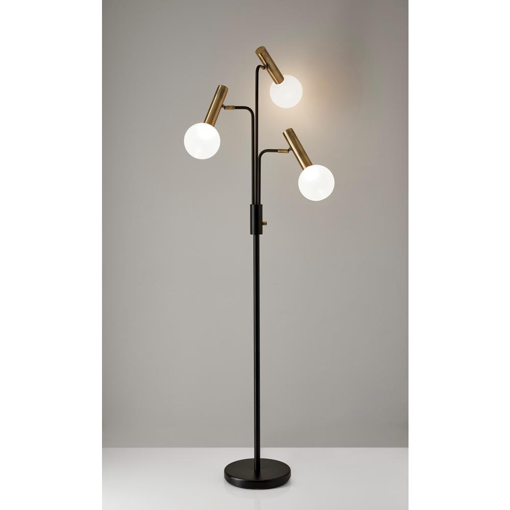 Adesso Sinclair 70 In Integrated Led Black Floor Lamp 3765 01