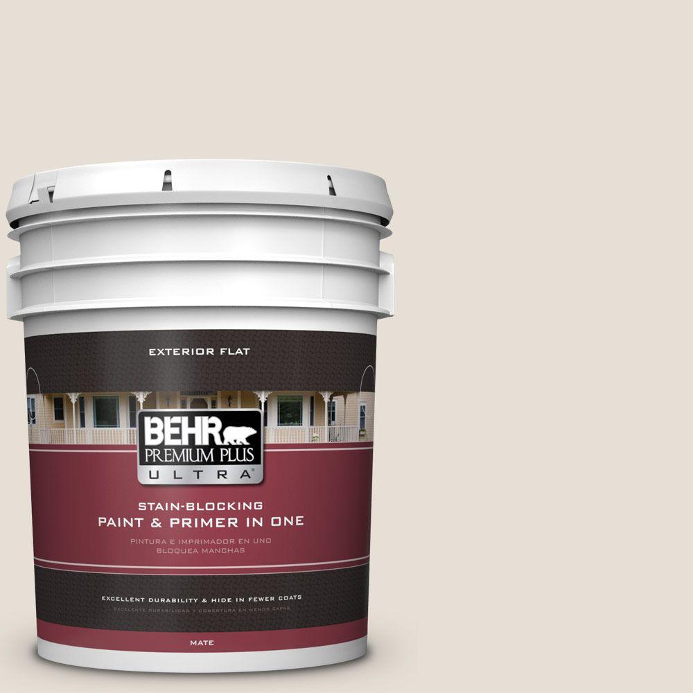 BEHR Premium Plus Ultra 5gal. PPU711 Cotton Knit Flat Exterior Paint485005 The Home Depot