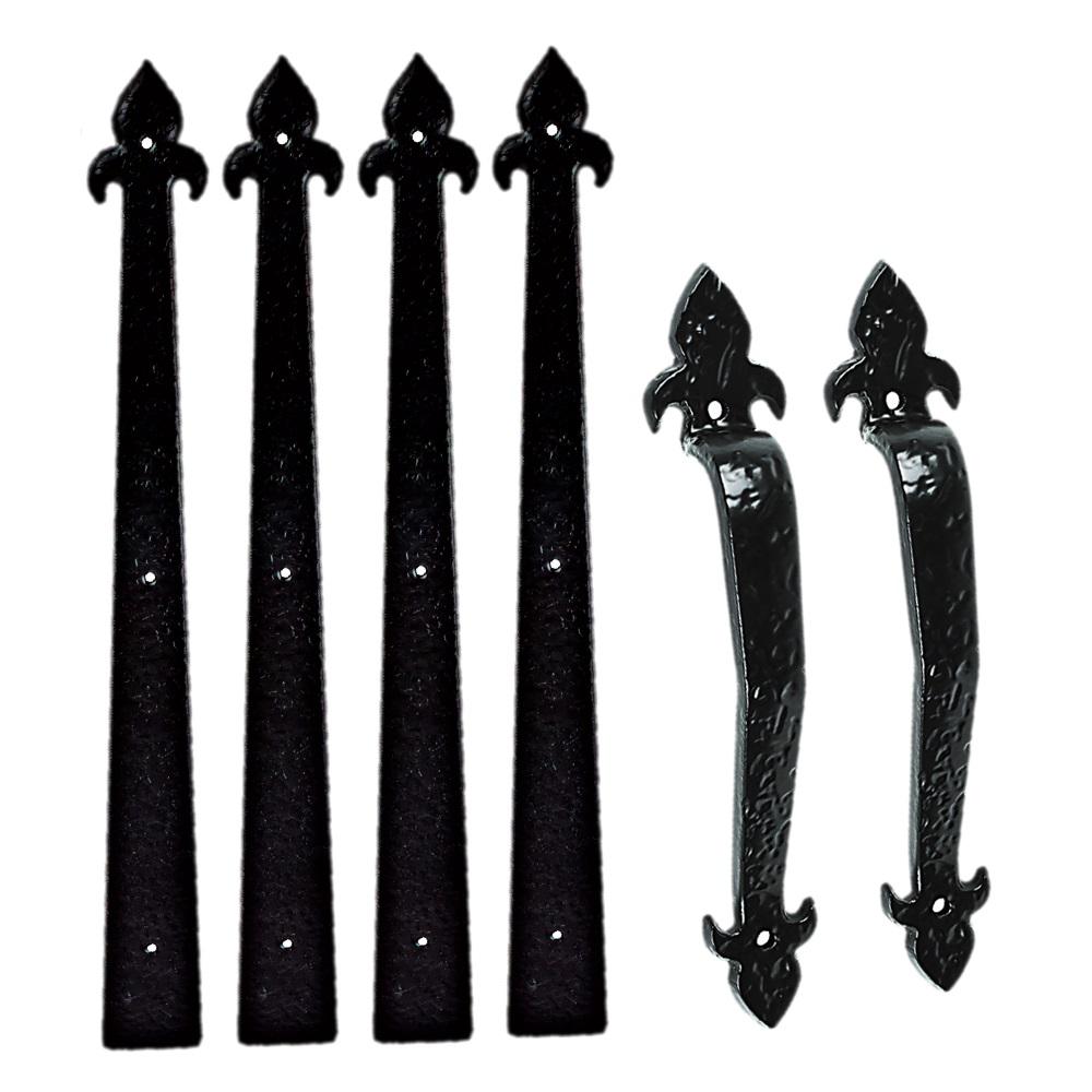 Everbilt Premium Decorative Black Garage Door Hardware Kit 10100 The Home Depot - Decorative Garage Door Hardware Kit Home Depot