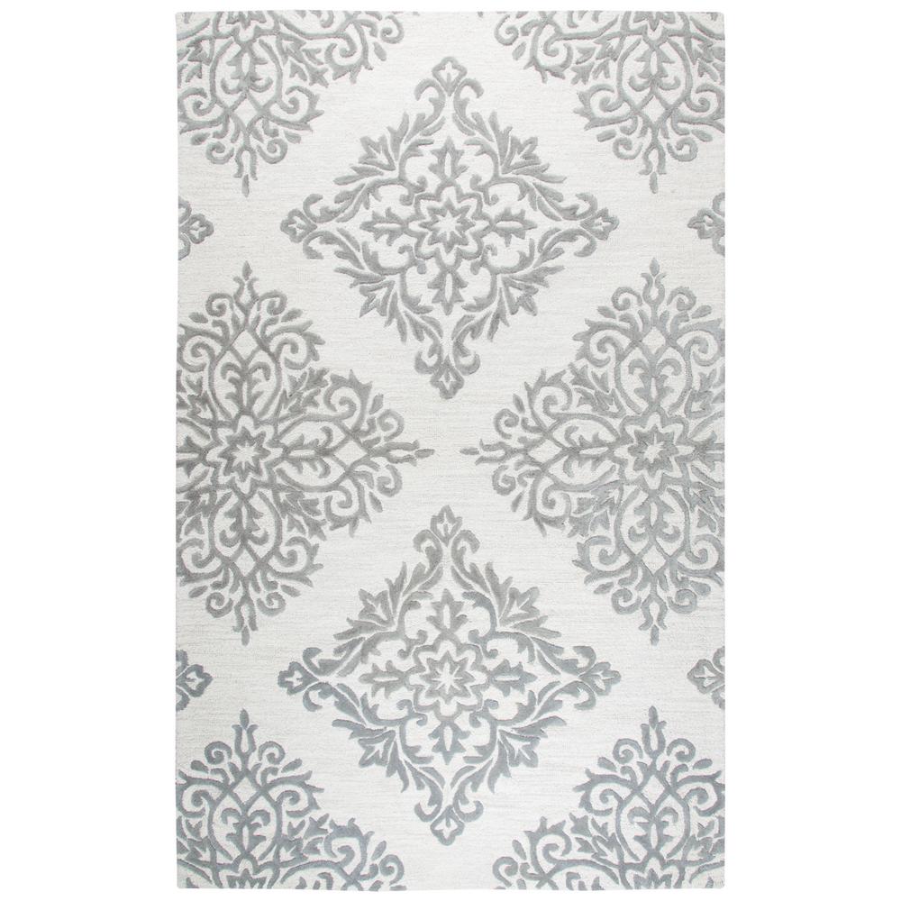 Rizzy Home Ont Ivory And Gray Medallion Hand Tufted Wool 5 Ft X Rizzy Home Ont Ivory And Gray Medallion Hand Tufted Wool 5 Ft X 8