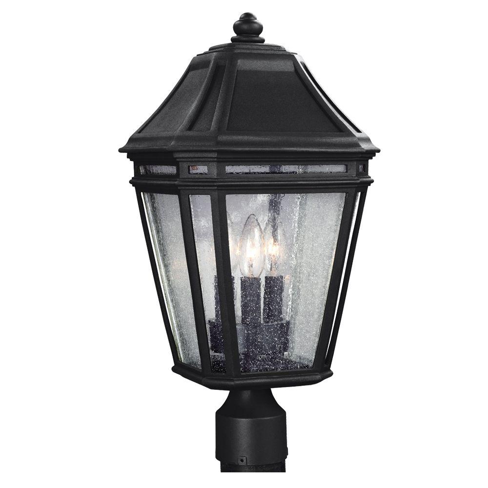 Hampton Bay 3Light Black Outdoor LampHB702905 The Home Depot