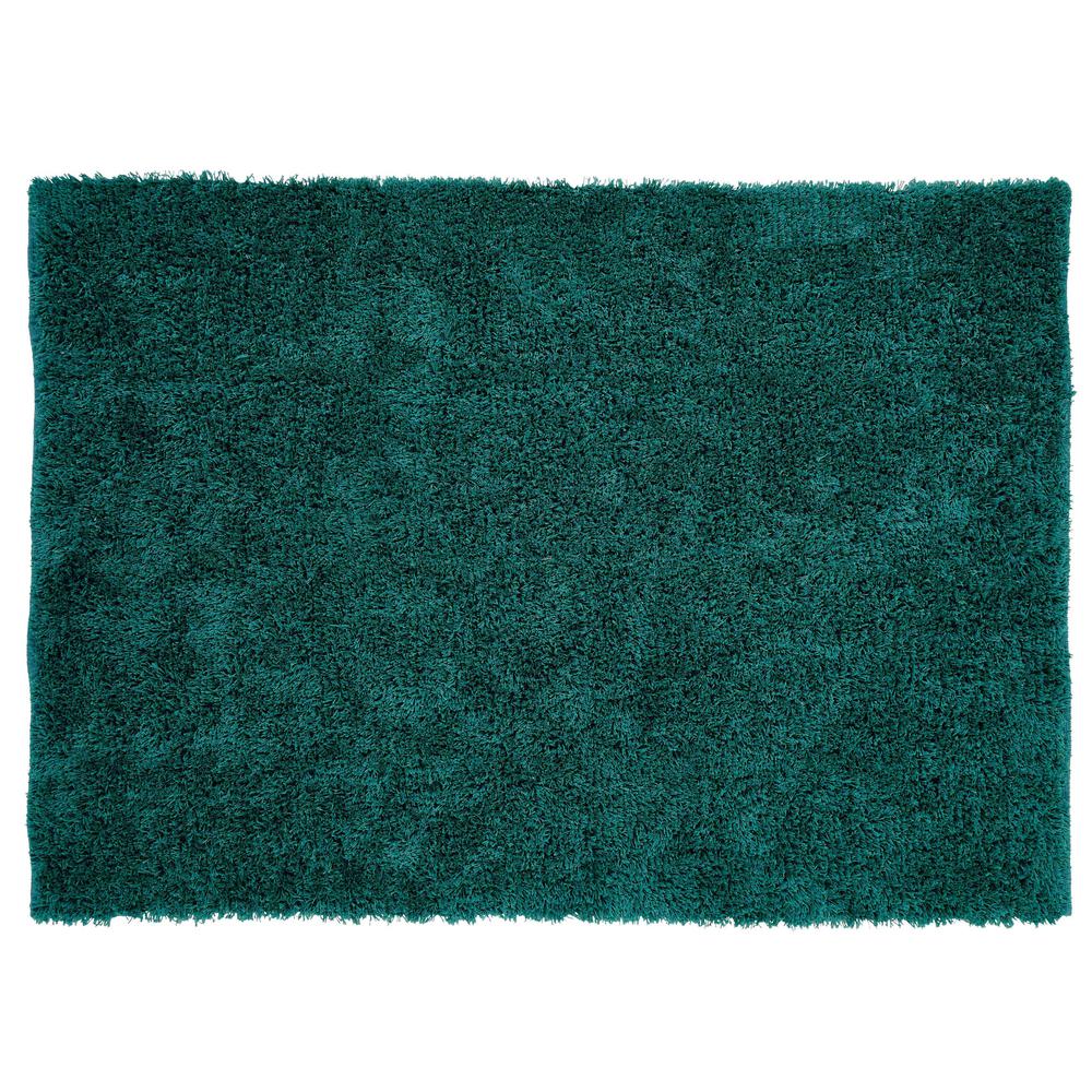 Chesapeake Merchandising Microfiber Teal 7 Ft X 9 Area Rug