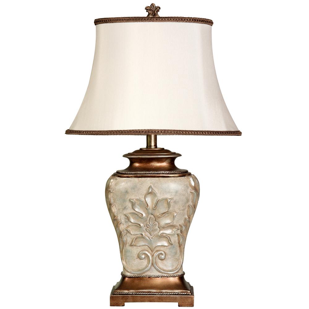 antique white table lamp
