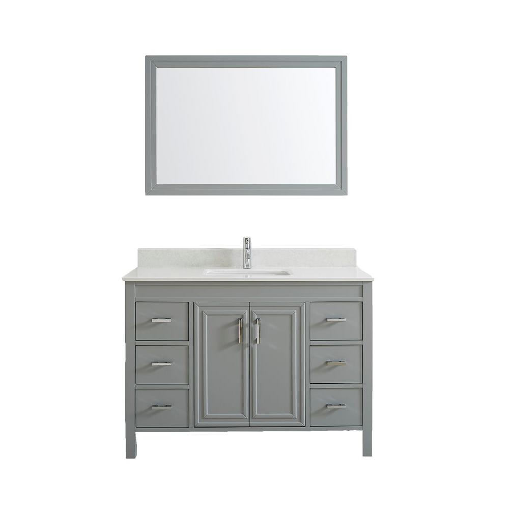 Studio Bathe Dawlish 48 in. W x 22 in. D Vanity in Oxford Gray with