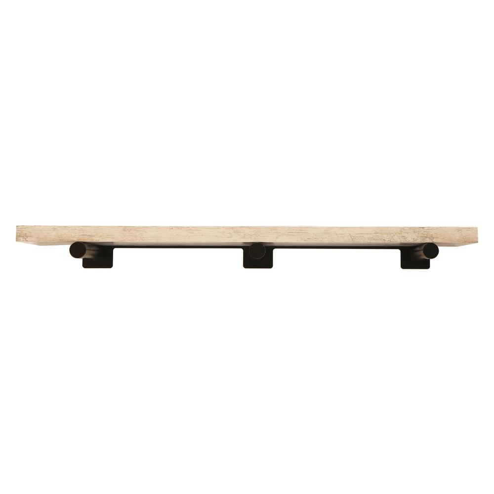 Inplace 42 In W X 8 D 1 5 H Distressed White Wall Mounted Rustic Shelf With Black Brackets 9602028e The Home Depot - Wooden Wall Shelf With Black Brackets Inplace 42 In W X 8 D 1 5 H Distressed White Wall Mounted Rustic Shelf With Black Brackets 9602028e The Home Depot - Wooden Wall Shelf With Black Brackets