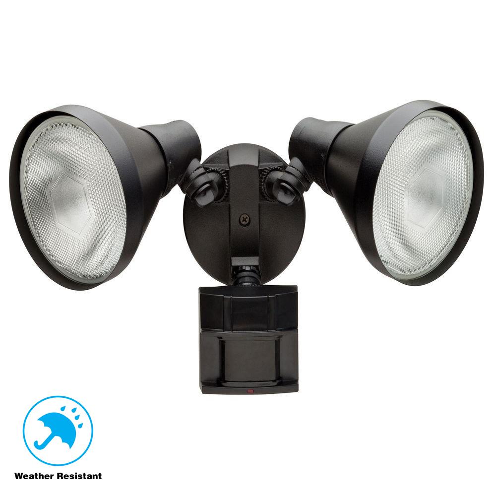 Defiant 110 Degree Black Motion Activated Outdoor Flood Light-DFI-5415