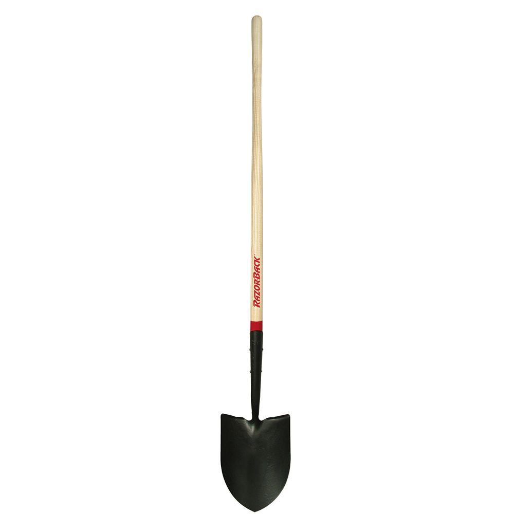Razor Back 47 In Wood Handle Digging Shovel 45020 The Home Depot Wood Handle Digging Shovel