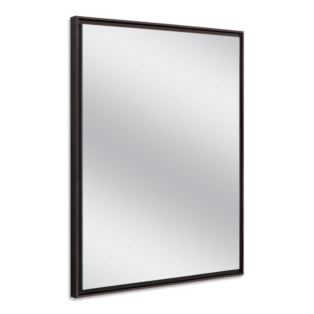 Deco Mirror 24 inch W x 30 inch H Espresso Studio Float Wall Mirror by Deco Mirror