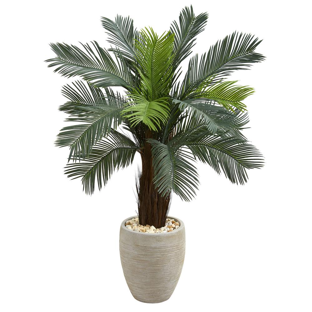 Nearly Natural 4 5 Ft High Indoor Outdoor Cycas Artificial Tree In Oval Planter 5793 The Home Depot,Dog Seizures Cause