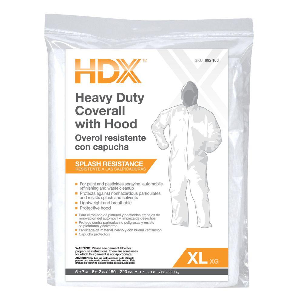 HDX XL Heavy Duty Painters Coverall with Hood 09961/12HD - The Home Depot