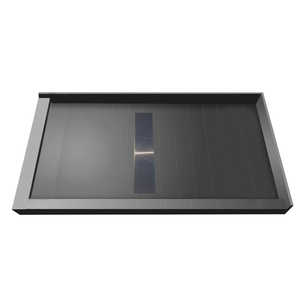 Redi Trench 36 in. x 60 in. Double Threshold Shower Base with Center