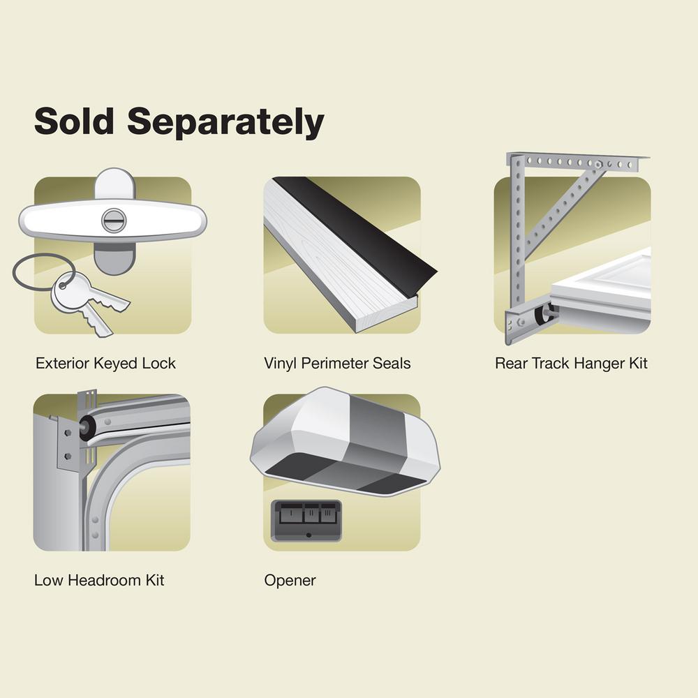 Clopay Gallery Collection 16 Ft X 7 Ft 6 5 R Value Insulated Solid White Garage Door Gr1lp Sw Sol The Home Depot