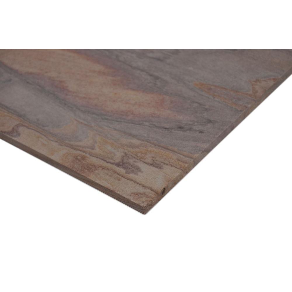 Msi Rainbow Teakwood 12 In X 12 In Gauged Sandstone Floor And