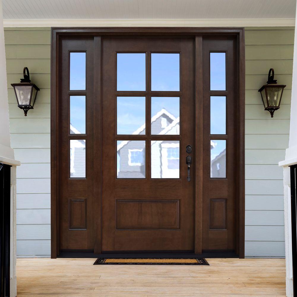 Single Door With Sidelites Front Doors Exterior Doors The Home Depot