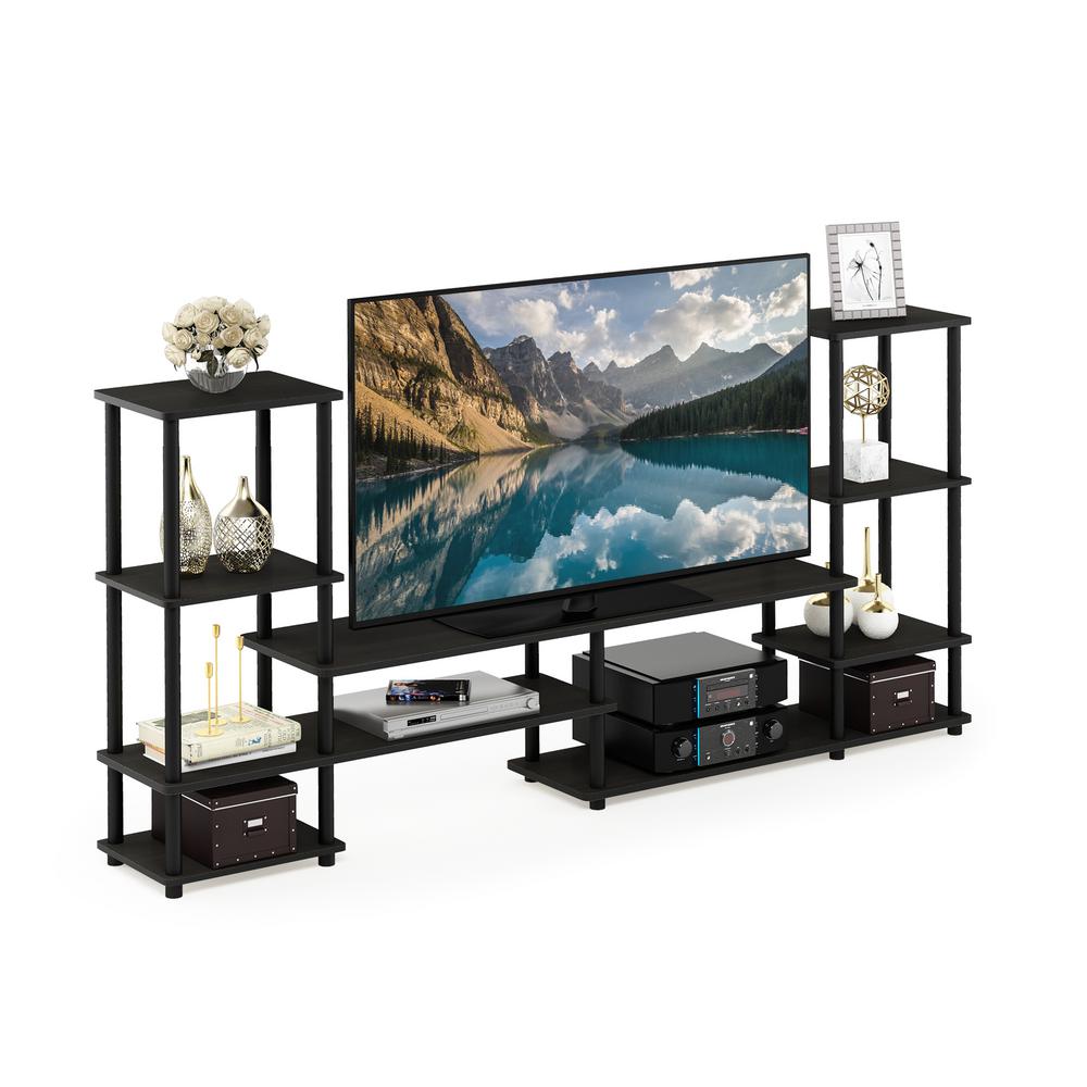 Furinno Turn N Espresso Black Grand Entertainment Center Turn N Espresso Black Grand Entertainment Center
