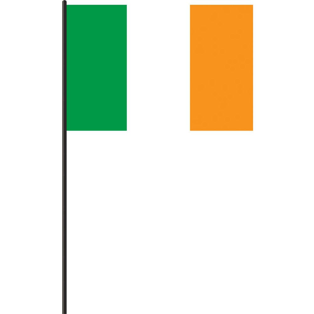 HEAVy COTTON 3 X 5 IRELAND FLAG WITH SHAMROCK GREEN WHITE ORANGE IRISH BANNER