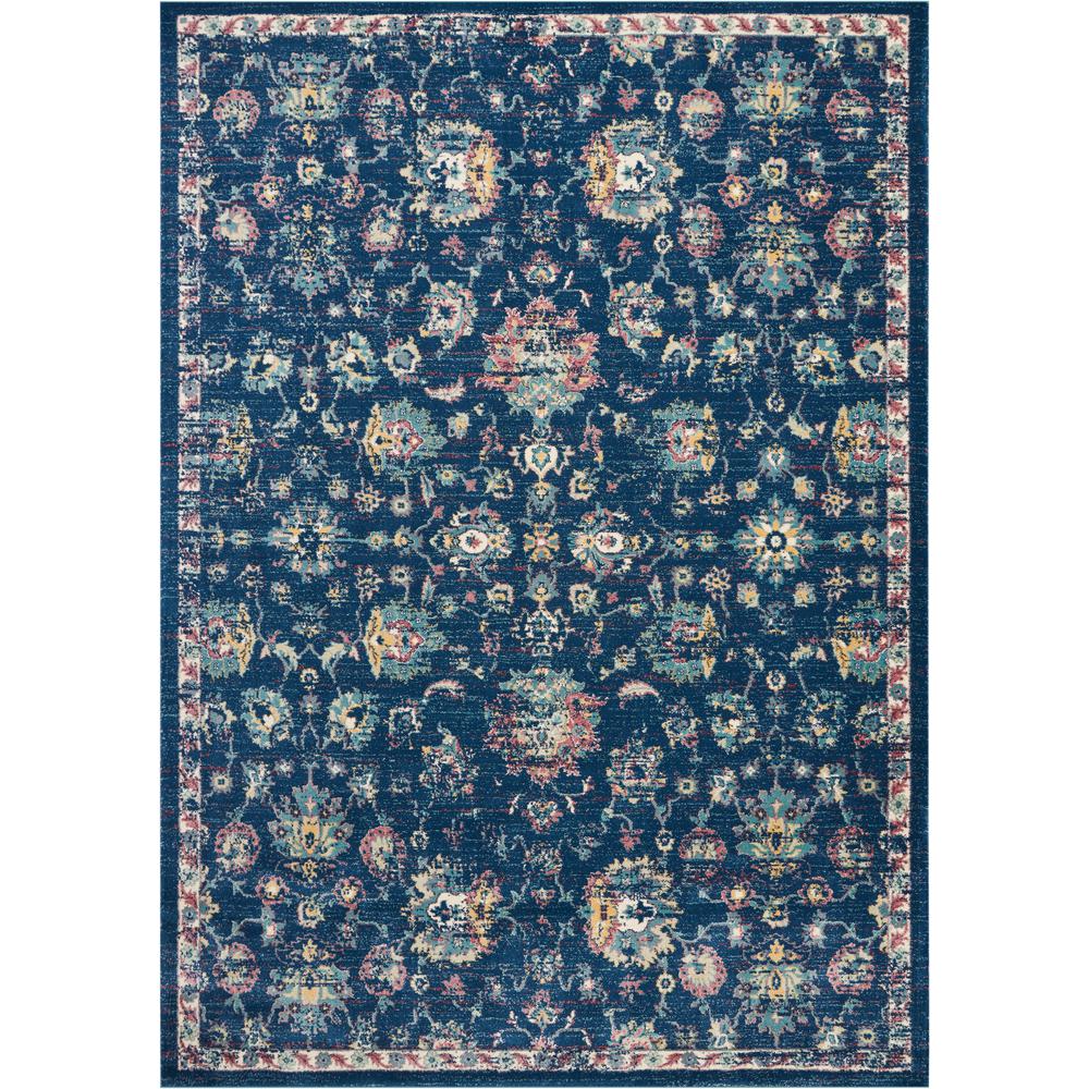 Nourison Fusion Vintage Navy/Pink 9 ft. 6 in. x 13 ft. Area Rug425102