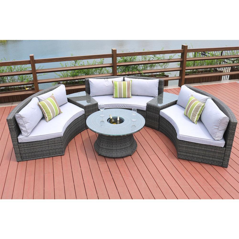 Gray Farmhouse Outdoor Lounge Furniture Patio Outdoor Lounge Furniture