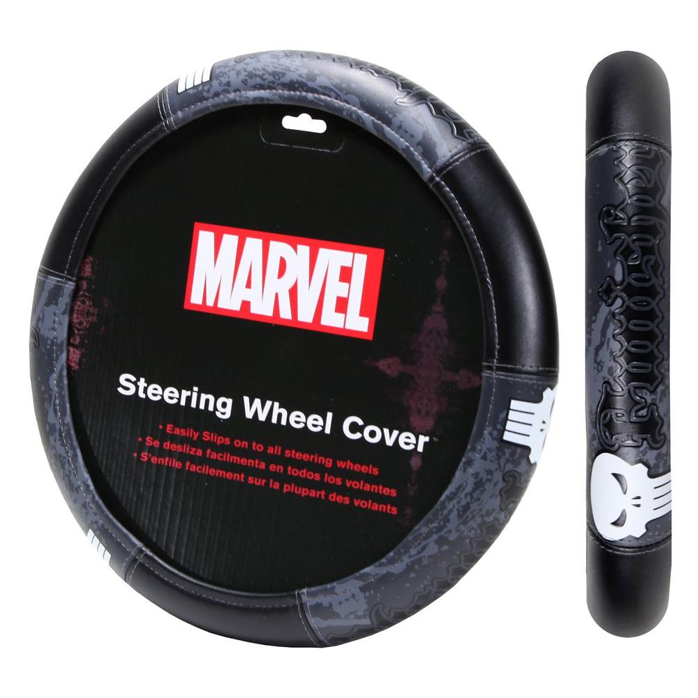 UPC 081134167531 product image for Marvel Punisher Speed Grip Steering Wheel Cover, Black And Grey | upcitemdb.com