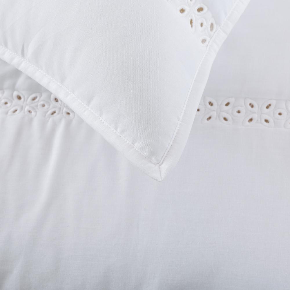 Country Living 2 Piece White Eyelet Cotton Percale Twin Quilt Set Cl621wt01 The Home Depot - White Eyelet Bedding Country Living 2 Piece White Eyelet Cotton Percale Twin Quilt Set Cl621wt01 The Home Depot - White Eyelet Bedding