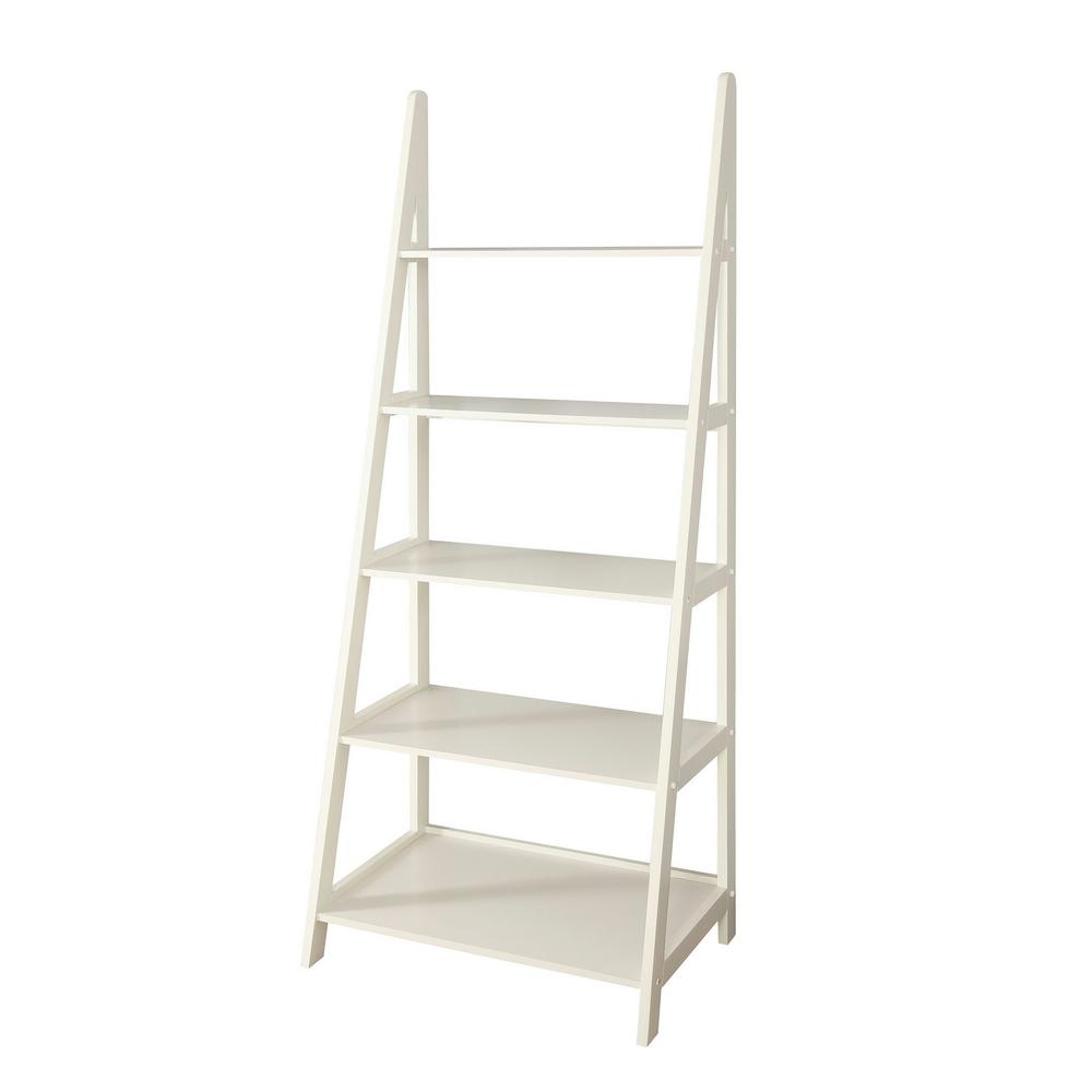 USL Linden 28 in. W x 72 in. H White Center Ladder ShelfSK19107BPW