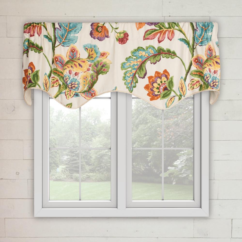 Ellis Curtain Modernism 15 in. L Cotton Lined Scallop Valance in