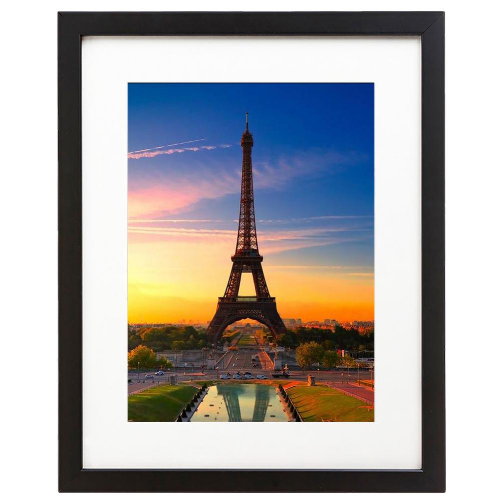Betus Elegant Wood Photo Picture Frame 8 In X 10 Black With