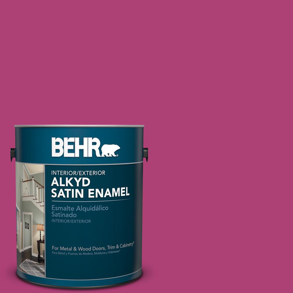 Hot Pink Paint Colors The Home Depot 100b 7 Hot Pink Satin Enamel Alkyd Interior Exterior Paint