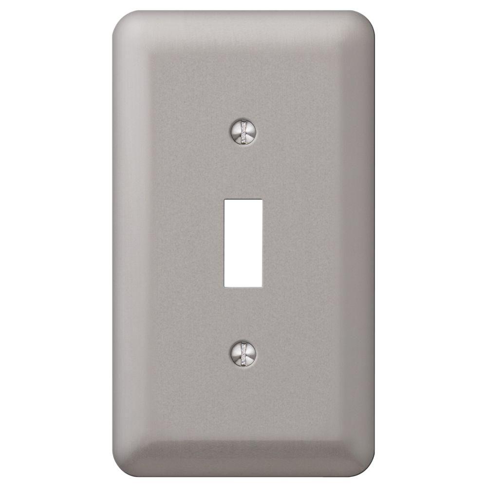 Hampton Bay Declan 1Toggle Wall Plate Pewter2TPWHB The Home Depot