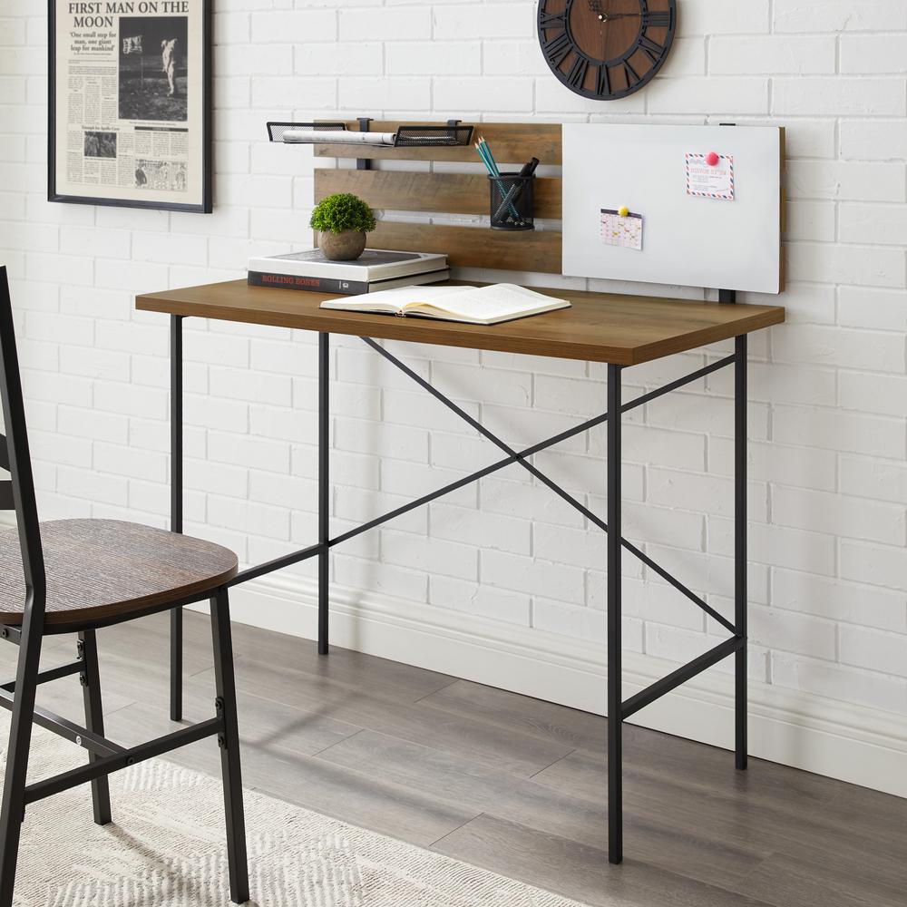 Welwick Designs Reclaimed Barnwood Modern Writing Desk With Slat