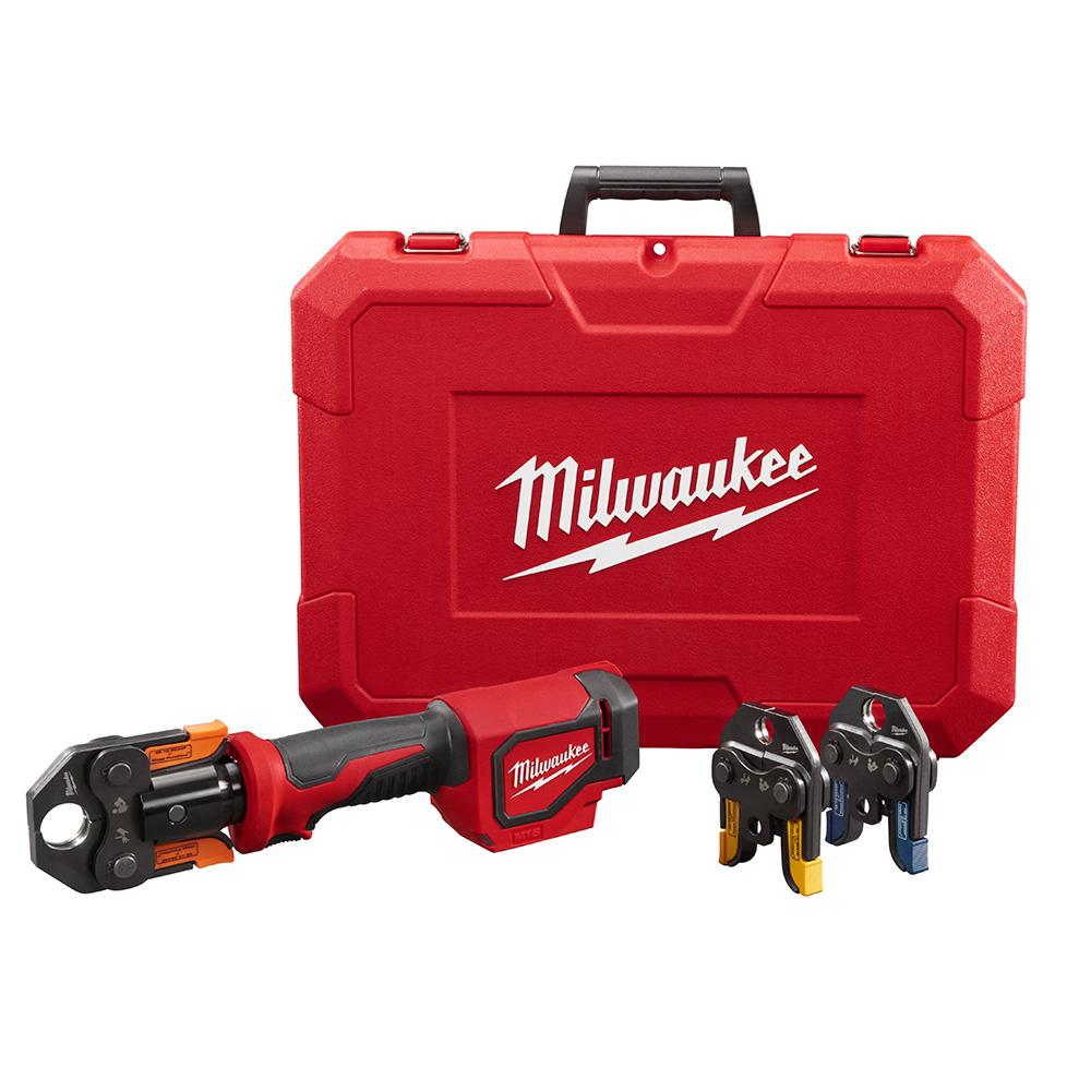 Milwaukee M18 18-Volt Lithium-Ion Cordless Short Throw PEX Press Tool Only with (3) Viega 