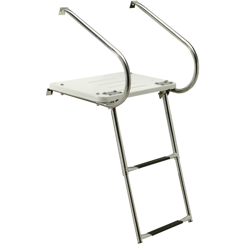 Boat Parts 2 Step Handrail Boat Ladder Telescoping Inboard Fiberglass ...