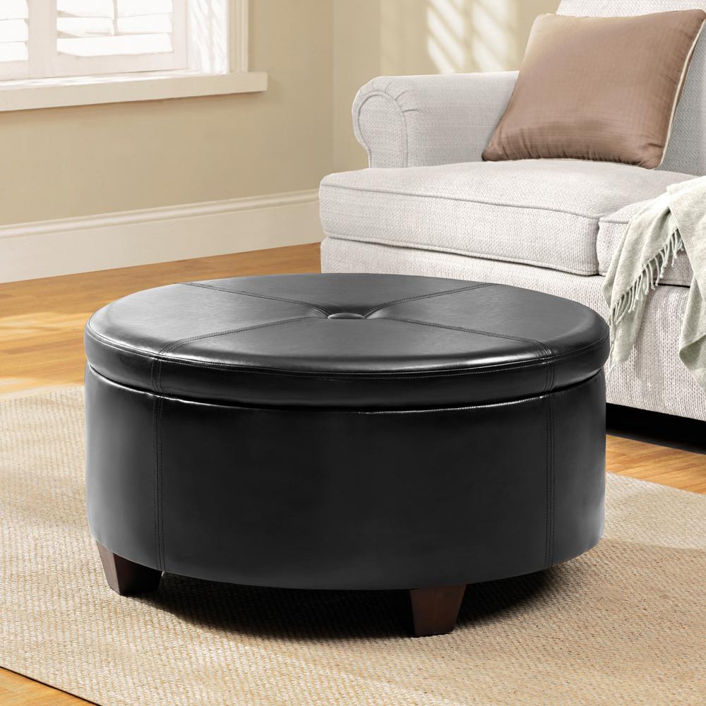 Homepop Winston Large Round On Top Storage Ottoman K5508 E676 The Home Depot - Homepop Large Faux Leather Round Storage Ottoman Homepop Winston Large Round On Top Storage Ottoman K5508 E676 The Home Depot - Homepop Large Faux Leather Round Storage Ottoman