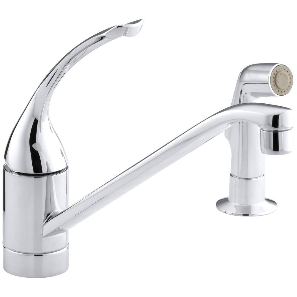 Polished Chrome Kohler Basic Kitchen Faucets K 15176 Fl Cp 64 600 