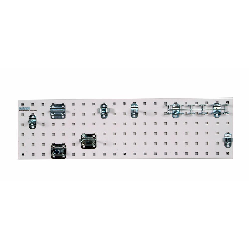 Dimensions 48 in. H x 24 in. W White Pegboard-109099 - The 