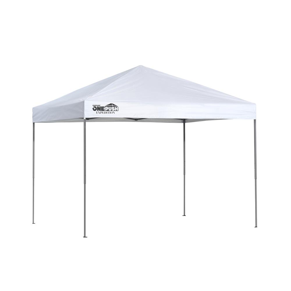 Ex80 One Push 8 Ft X 10 Ft White Straight Leg Canopy 167557ds The