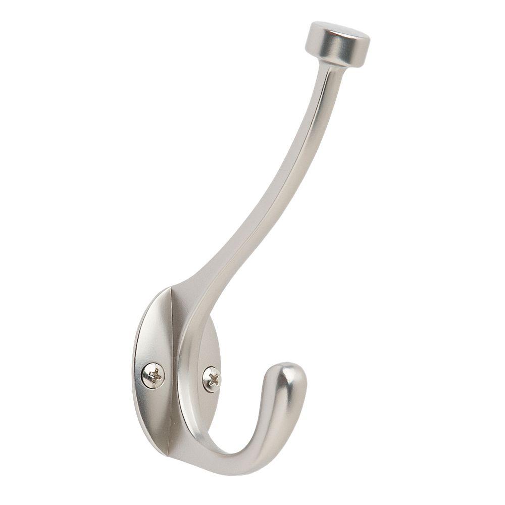 Everbilt Satin Nickel Decorative Coat and Hat Hook15559 The Home Depot