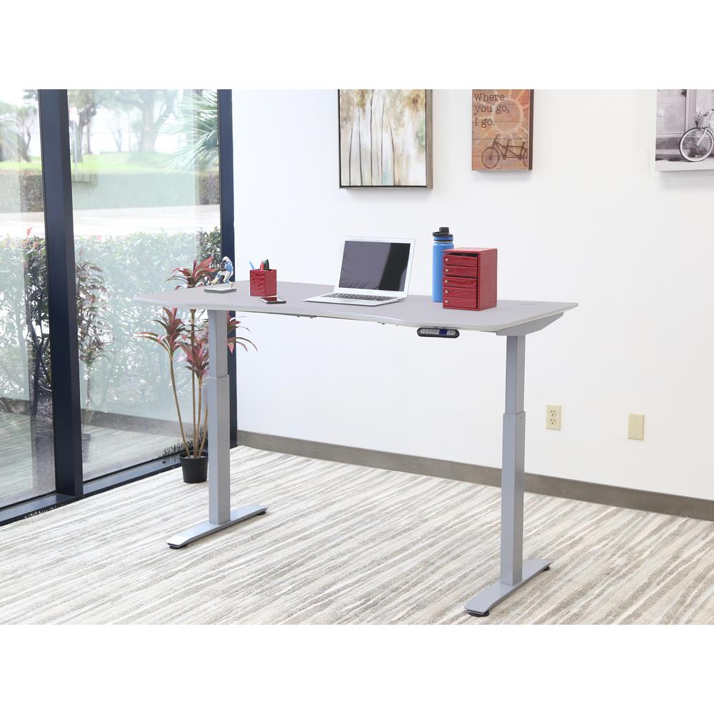 Motion Wise Manager Series Dove Gray Electric Height Adjustable