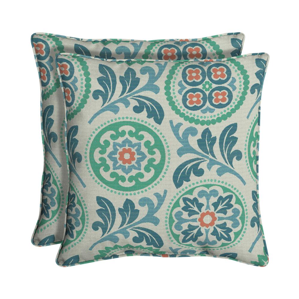 Home Decorators Collection Sunbrella Spades Denim Square Outdoor Sunbrella Spades Denim Square Outdoor